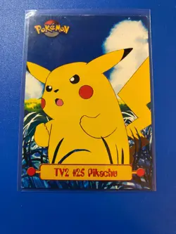 Pokemon TV2 #25 Pikachu Card - Image 1