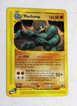 Pokemon Machamp 51 Machoke 85 Machop 117 Ninetendo e-Reader Cards 2002 - Image 2