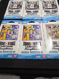 Dragon Ball Fusion Fusion World Card Game Manga Booster Packs SB01 Lot Of 6 (OT - Image 2