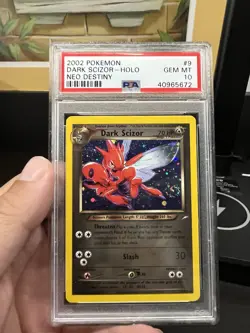 Pokemon Neo Destiny Dark Scizor Holo Card 2002 #9/105 (PSA 10) - Image 1