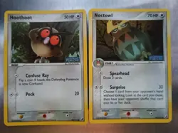 Pokemon Cards Ex Unseen Forces Hoothoot & Noctowl Reverse Holo Stamped - Image 1