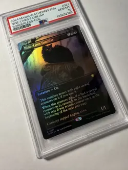 Nine-Lives Familiar (Borderless) #321 Foundations Foil PSA 10 GEM MINT - Image 4