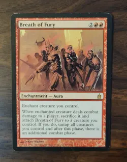 Breath of Fury x1 MTG Ravnica Magic Heavy Play HP English - Image 1