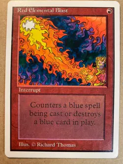 MTG 1x Red Elemental Blast Unlimited OLD SCHOOL Pauper Magic the Gathering x1 NM - Image 1