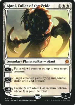 MTG Ajani, Caller of the Pride Normal NM Foundations Magic 134 - Image 1