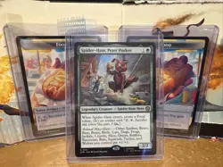 MTG Spider-Man Spider-Ham Peter Porker R0114 Rare + Food Token x2 NM In Hand - Image 1