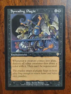 Spreading Plague x1 MTG Invasion Magic Light Play LP English - Image 1
