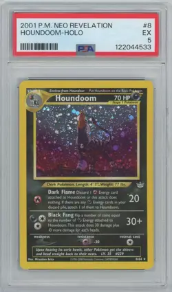 2001 Pokemon Neo Revelation HOUNDOOM Holo PSA 5 - Image 1
