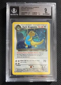 2000 Pokemon Team Rocket Dark Dragonite Holo 5/82 BGS 9 Mint (9,5/9/9/9,5) - Image 1
