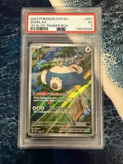 2023 POKEMON SVP EN-SV BLACK STAR PROMO 151 ELITE TRAINER BOX #051 SNORLAX PSA 5 - Image 1