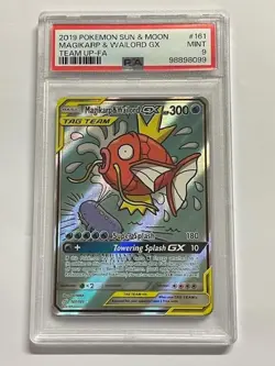Pokemon PSA 9 MAGIKARP E WAILORD GX 161/181 Team Up - 2019 ENG ENGLISH - Image 1