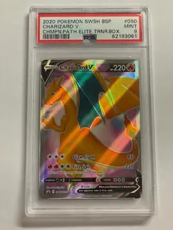 Pokemon PSA 9 CHARIZARD V SWSH050 Promo - 2020 ENG ENGLISH - Image 1