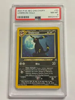 Pokemon PSA 8 UMBREON 13/75 Neo Discovery - 2001 ENG ENGLISH - Image 1