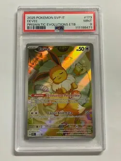 Pokemon TCG PSA 9 EEVEE 173 Promo Evoluzioni Prismatiche - 2025 ITA ITALIANO - Image 1