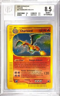 Pokemon TCG BGS 8.5 CHARIZARD Holo R 6/165 Expedition - 2002 ITALIANO - Image 2