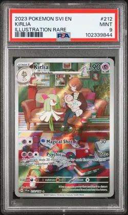 2023 POKEMON SVI EN-SCARLET & VIOLET ILLUSTRATION RARE #212 KIRLIA PSA 9 - Image 1