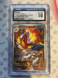 Pokemon 2024 SV Twilight Masquerade Infernape #173/167 CGC 10 GEM MINT - Image 1