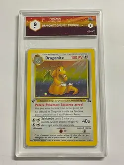 Pokemon TCG GRAAD 9 DRAGONITE 4/62 Fossil - 2000 ITA ITALIANO PRIMA EDIZIONE - Image 1