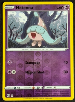 Pokemon TCG Rebel Clash Reverse Holo Hatenna 083/192 - Image 1