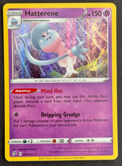 Pokemon TCG - Hatterene 085/192 Sword & Shield: Rebel Clash Holo Rare NM/M - Image 1