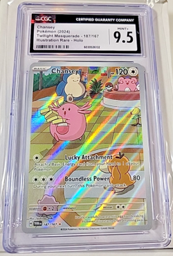 Pokemon TCG Chansey Scarlet & Violet-Twilight Masquerade 187/167 CGC 9.5 - Image 2