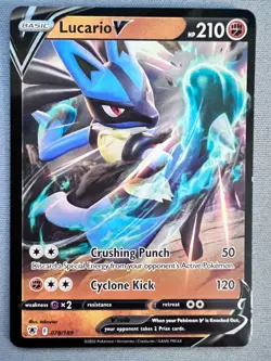 Pokemon Lucario V - 078/189 & Lucario EX - 051/131 PRISMATIC STAMP - 2 card lot - Image 2