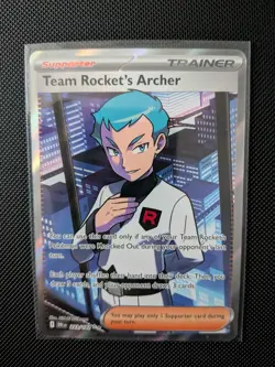 Pokemon TCG Destined Rivals Team Rocket's Archer Full Art Card 223/182 - Image 1