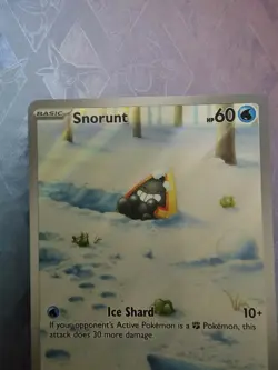 Snorunt Pokemon Trading Card with Ice Shard Attack - Image 2