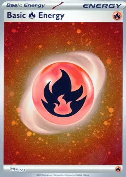 Pokemon TCG "Basic Fire Energy" #002 Cosmos Holo Scarlet&Violet 151! 4 Card Set! - Image 1