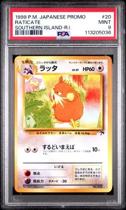 PSA 9 Raticate No. 020 Promo Southern Island 1999 Pokemon Card - Image 1