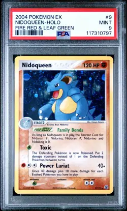 PSA 9 Nidoqueen Holo 9/112 FireRed & LeafGreen ex 2004 Pokemon Card - Image 1