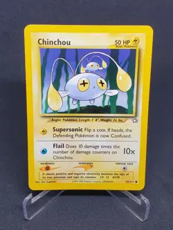Chinchou Pokemon TCG Card 55/111 Neo Genesis Vintage - Image 1