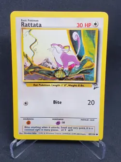 Rattata Pokemon Card TCG 89/130 Base Set 2 - Common - Image 1