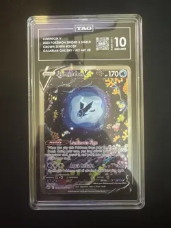 Lumineon v GG39/GG70 Crown Zenith: Galarian Gallery Holo Card Tag 10 Gem Mint - Image 1