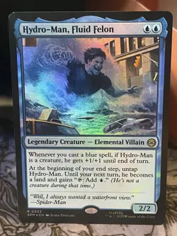 Hydro-Man, Fluid Felon #33 FOIL NM/M MTG Spiderman Magic Card Blue - Image 1