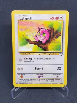 Jigglypuff Pokemon Card 77/130 Common Base Set 2 2000 Wizards - Image 1