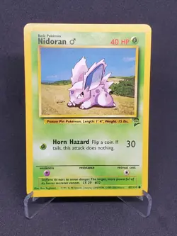 Nidoran (Male) Pokemon Card TCG- 83/130 Base Set 2 Common - Image 1