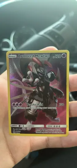 Pokemon TCG Armored Mewtwo Holo Card Psychic Raid Promo - Image 1
