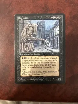 Rag Man 1994 The Dark Black Rare Creature Summon MTG Great condition - Image 1