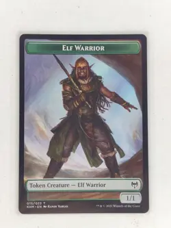 Elf Warrior Token - Kaldheim (KHM) MTG Magic the Gathering - NM+ - Image 1