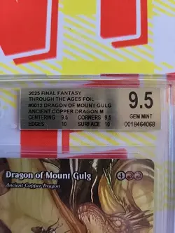 Dragon of Mount Gulg MTG Final Fantasy: Through the Ages Foil BGS 9.5 Gem Mint - Image 2