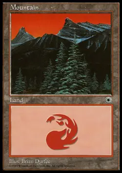MTG Mountain (213), Portal, Damaged, English - Image 1
