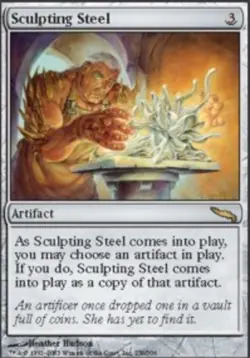 MTG Sculpting Steel, Mirrodin, Moderately Played, English - Image 1