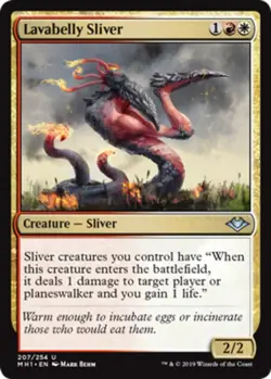 MTG Lavabelly Sliver - Foil, Modern Horizons, Lightly Played, English - Image 1