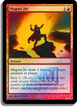 MTG Magma Jet - Foil FNM 2009, FNM Promos, Lightly Played, English - Image 1