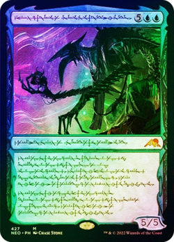 MTG Jin-Gitaxias, Progress Tyrant - Foil Etched - Phyrexian, Kamigawa: Neon Dyna - Image 1
