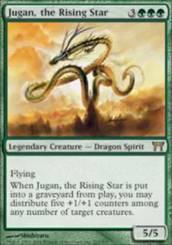 MTG Jugan, the Rising Star, Champions of Kamigawa, Heavily Played, English - Image 1