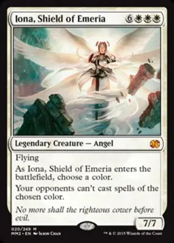 MTG Iona, Shield of Emeria, Modern Masters 2015, Damaged, English - Image 1