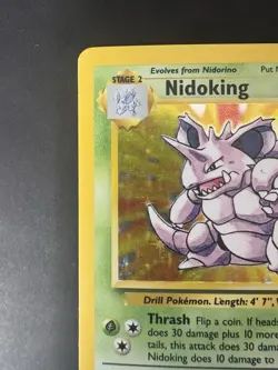 Pokemon Vintage Holo Nidoking Base Set 11/102 WotC 1999 - Image 2