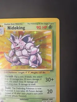 Pokemon Vintage Holo Nidoking Base Set 11/102 WotC 1999 - Image 3